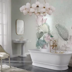 Viadurini Bathroom Freistehende Badewannen-Badewanne mit fester Oberfläche und integriertem Überlauf, hergestellt in Italien – Aurelio