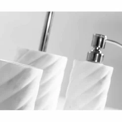 Viadurini Badzubehör-Badezimmeraccessoires-Designset aus Calacatta-Marmor Monza