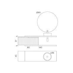 Viadurini Bathroom Badmöbel Hängend-Badezimmerkomposition in Tiffany-Blau und Eiche mit Spiegel, hergestellt in Italien – Ermes