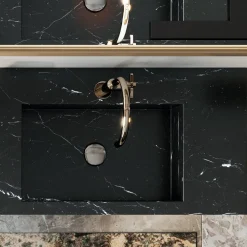 Viadurini Bathroom Badmöbel Hängend-Badezimmerkomposition komplett mit Spiegel und Doppelwaschbecken, hergestellt in Italien – Palom