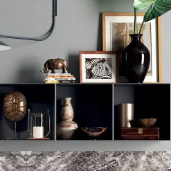 Viadurini Bathroom Badmöbel Hängend-Badezimmerkomposition komplett mit Spiegel, Waschbecken, Sockel und Platte, hergestellt in Italien – Palom