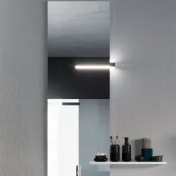 Viadurini Bathroom Badmöbel Hängend-Badezimmerkomposition komplett mit Spiegel, Keramikwaschbecken, hergestellt in Italien – Palom