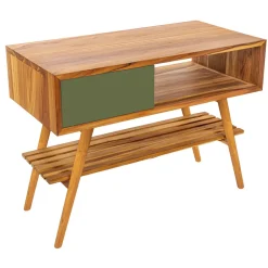 Viadurini Bathroom Badmöbel Stehend-Badezimmer-Komposition komplett mit Waschbecken und Unterschrank aus Teak - Sylviane