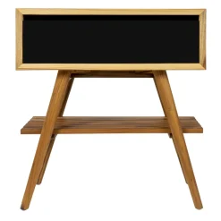 Viadurini Bathroom Badmöbel Stehend-Badezimmerkomposition mit Teakholzschrank, Waschbecken und Zubehör - Carolie