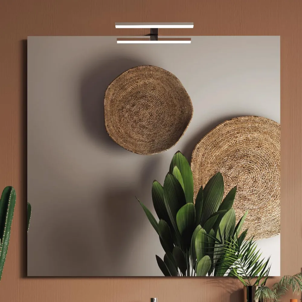 Viadurini Bathroom Badmöbel Hängend-Badezimmerkomposition mit Hängesockel, Spiegel und Waschbecken Made in Italy – Dream