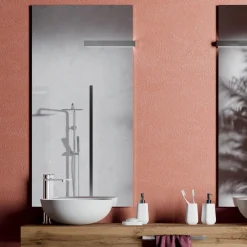 Viadurini Bathroom Badmöbel Hängend-Badezimmerkomposition mit kratzfesten Basen und Waschbecken aus Kunstharz, hergestellt in Italien – Palom