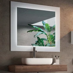 Viadurini Bathroom Badmöbel Hängend-Badezimmerkomposition mit Spiegel und Keramikwaschbecken, hergestellt in Italien – Palom