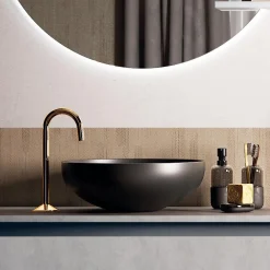 Viadurini Bathroom Badmöbel Hängend-Badezimmerkomposition mit Waschbecken, Hängesockel und Spiegel Made in Italy – Dream