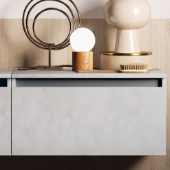 Viadurini Bathroom Badmöbel Hängend-Badezimmerkomposition mit Waschbecken, Hängesockel und Spiegel Made in Italy – Dream