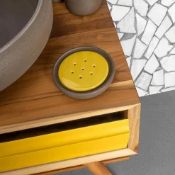 Viadurini Bathroom Badmöbel Stehend-Badezimmermöbel-Komposition mit Accessoires und Tonbecken - Carolie