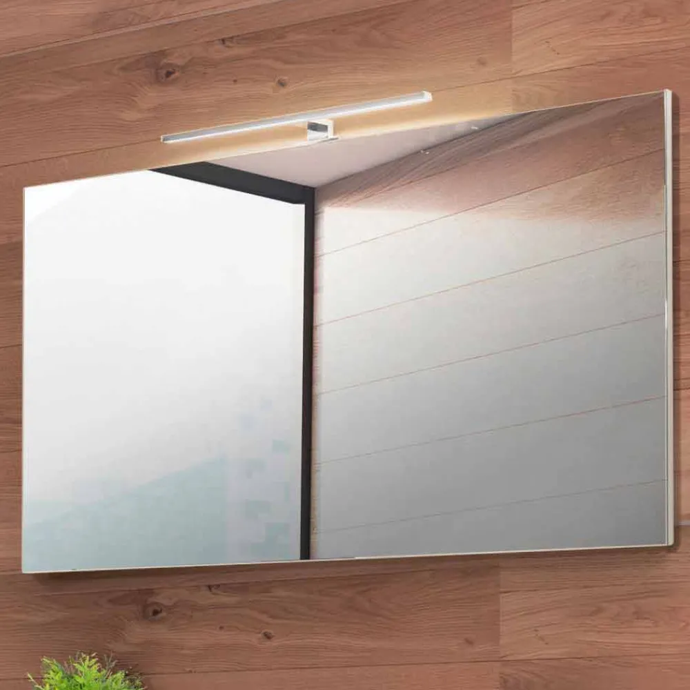 Viadurini Bathroom Badmöbel Hängend-Badezimmerschrank 120 cm, Spiegel und Waschbecken - Becky