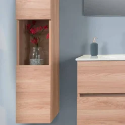 Viadurini Bathroom Badmöbel Hängend-Badezimmerschrank 90 cm, Wah Becken, Spiegel und Säule - Becky