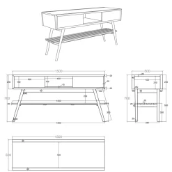Viadurini Bathroom Badmöbel Stehend-Badezimmerschrank aus natürlichem Teakholz mit 2 Schubladen aus grünem Mahagoni - Hamadou