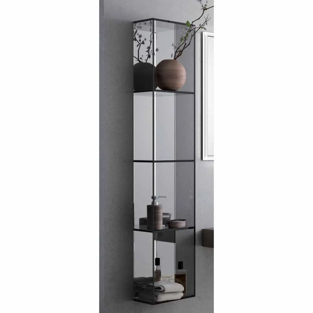 Viadurini Bathroom Badmöbel Hängend-Badezimmerschrank mit 4 Fächern, L300x H1400 mm, Adelia
