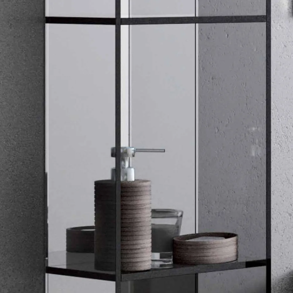 Viadurini Bathroom Badmöbel Hängend-Badezimmerschrank mit 4 Fächern, L300x H1400 mm, Adelia