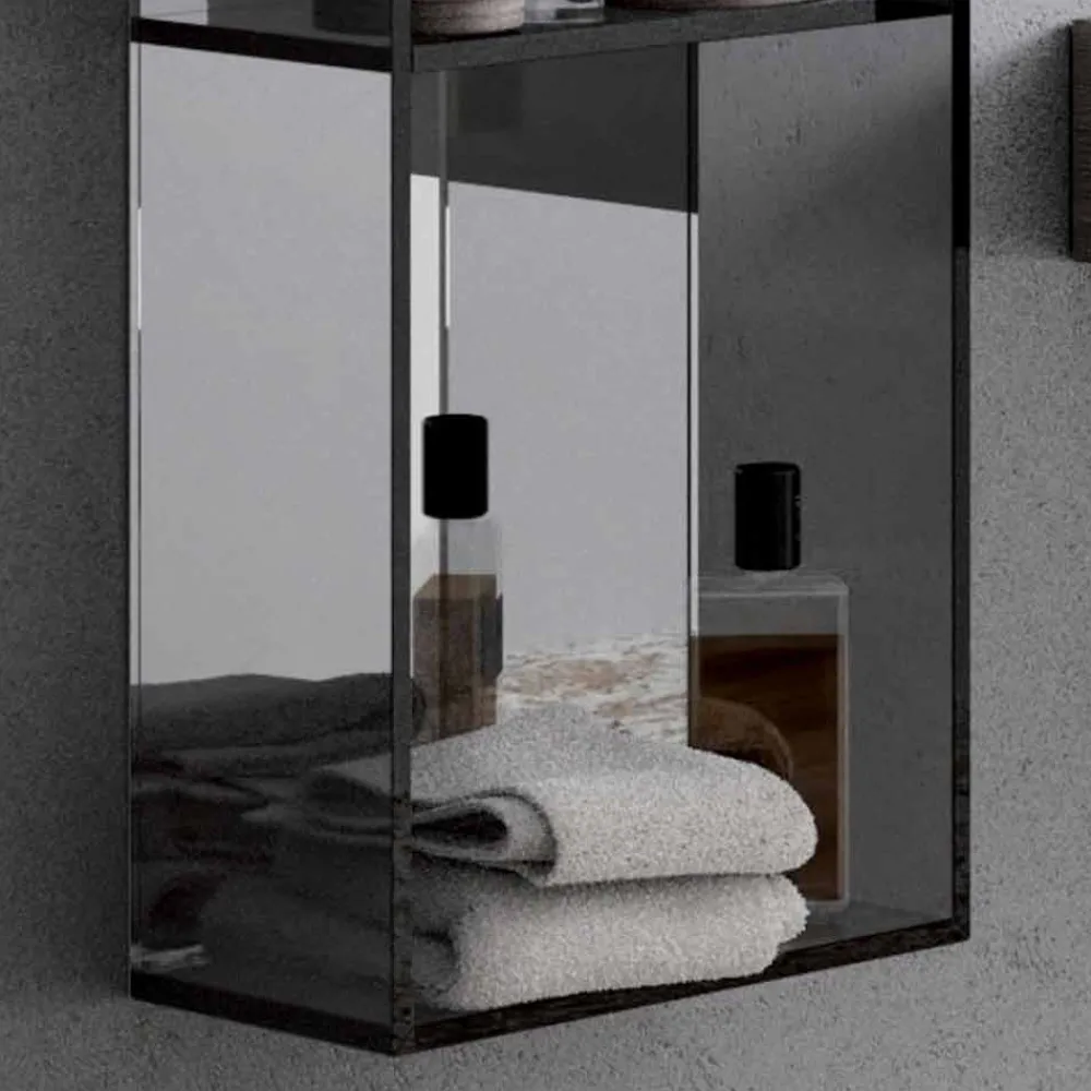 Viadurini Bathroom Badmöbel Hängend-Badezimmerschrank mit 4 Fächern, L300x H1400 mm, Adelia