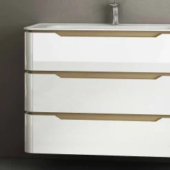 Viadurini Bathroom Badmöbel Hängend-Badezimmerschrank mit 3 Schubladen modernes Arya Holz, hergestellt in Italien