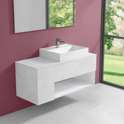 Viadurini Bathroom Badmöbel Hängend-Badezimmerschrank mit hängendem Design und modernem Arbeitsplattenwaschbecken - Pistillo