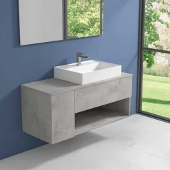 Viadurini Bathroom Badmöbel Hängend-Badezimmerschrank mit hängendem Design und modernem Arbeitsplattenwaschbecken - Pistillo