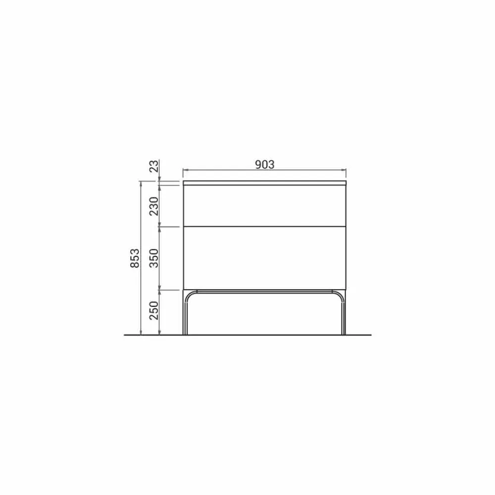 Viadurini Bathroom Badmöbel Stehend-Badezimmerschrank mit integriertem modernen Waschbecken Bernstein, Harz und lackiertem Holz