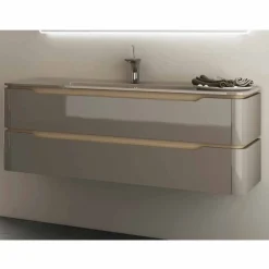 Viadurini Bathroom Badmöbel Hängend-Badezimmerschrank mit integriertem Design Waschbecken Arya, in Italien hergestellt