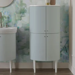 Viadurini Bathroom Badmöbel Stehend-Badezimmerschrank mit vier Türen, die 3 Regale schließen, hergestellt in Italien – Candy