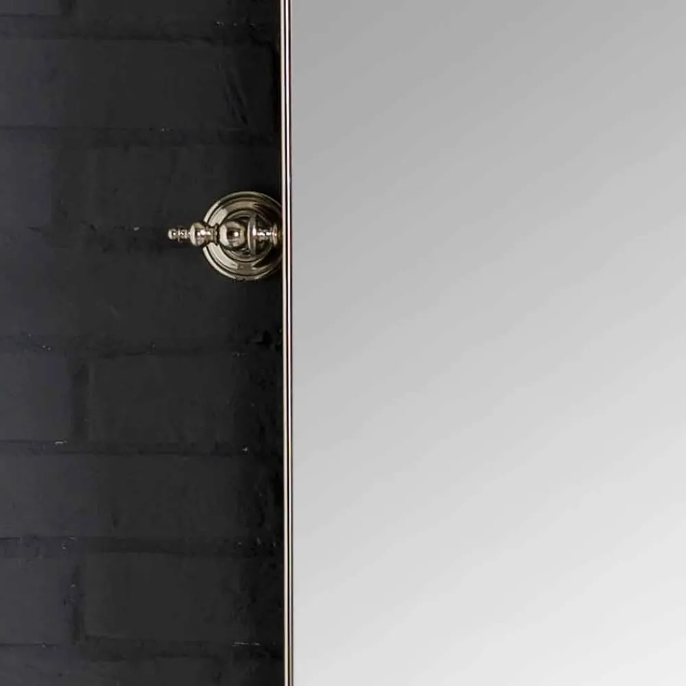 Viadurini Bathroom Badmöbel Stehend-Badezimmer-Set mit Vintage-Doppelkonsole aus weißer Keramik auf einer linearen Struktur