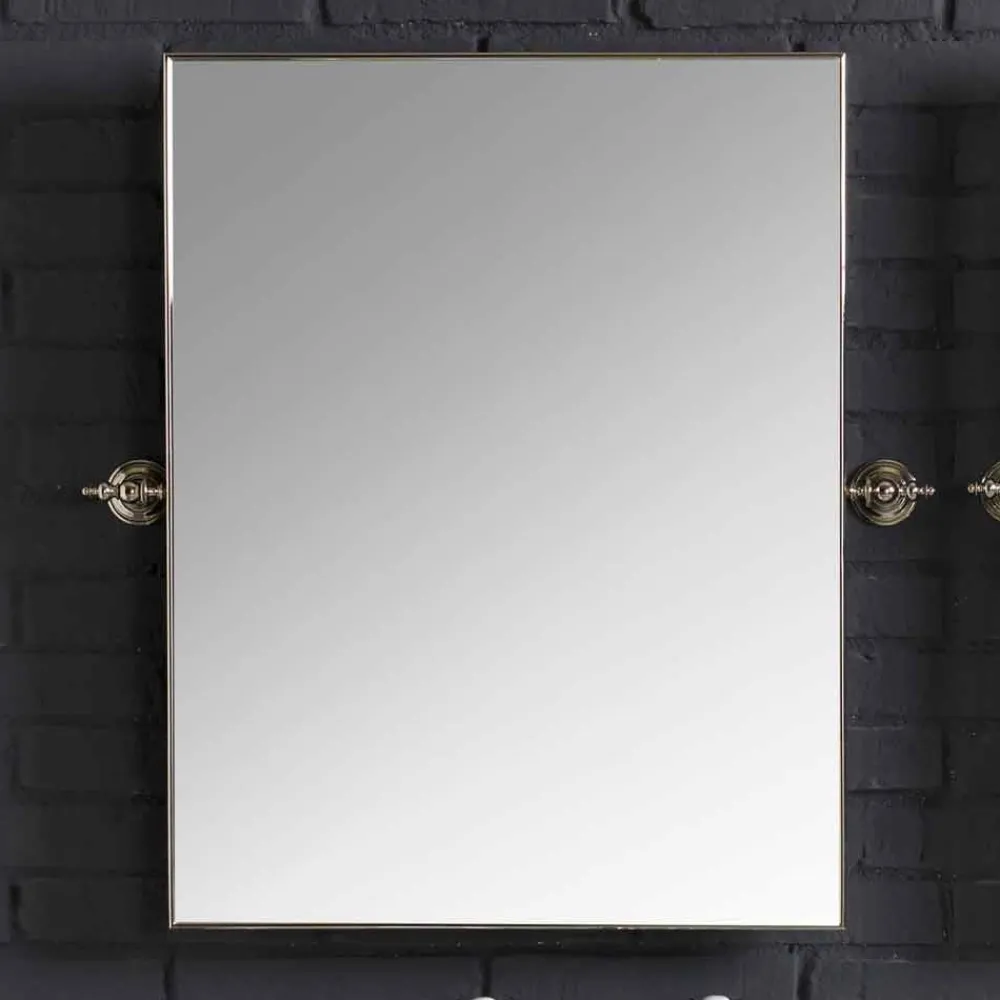 Viadurini Bathroom Badmöbel Stehend-Badezimmer-Set mit Vintage-Doppelkonsole aus weißer Keramik auf einer linearen Struktur