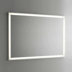 Viadurini Bathroom Badspiegel-Badezimmerspiegel aus Aluminiumimitat mit Hintergrundbeleuchtung Made in Italy - Palau