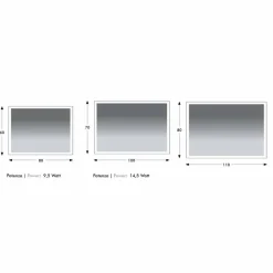 Viadurini Bathroom Badspiegel-Badezimmerspiegel aus Aluminiumimitat mit Hintergrundbeleuchtung Made in Italy - Palau