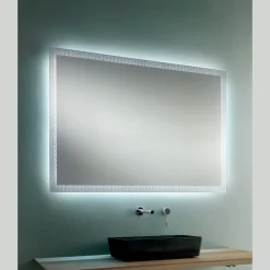 Viadurini Bathroom Badspiegel-Badezimmerspiegel mit lasergravierten Dekorationen, hergestellt in Italien – Freud