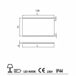 Viadurini Bathroom Badspiegel-Badezimmerspiegel mit modernem Design LED-Licht mit Satinkanten Veva