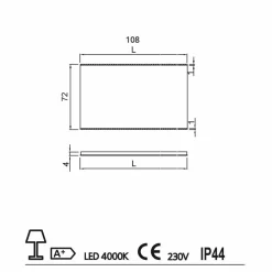 Viadurini Bathroom Badspiegel-Badezimmerspiegel mit modernem Design LED-Licht mit Satinkanten Veva