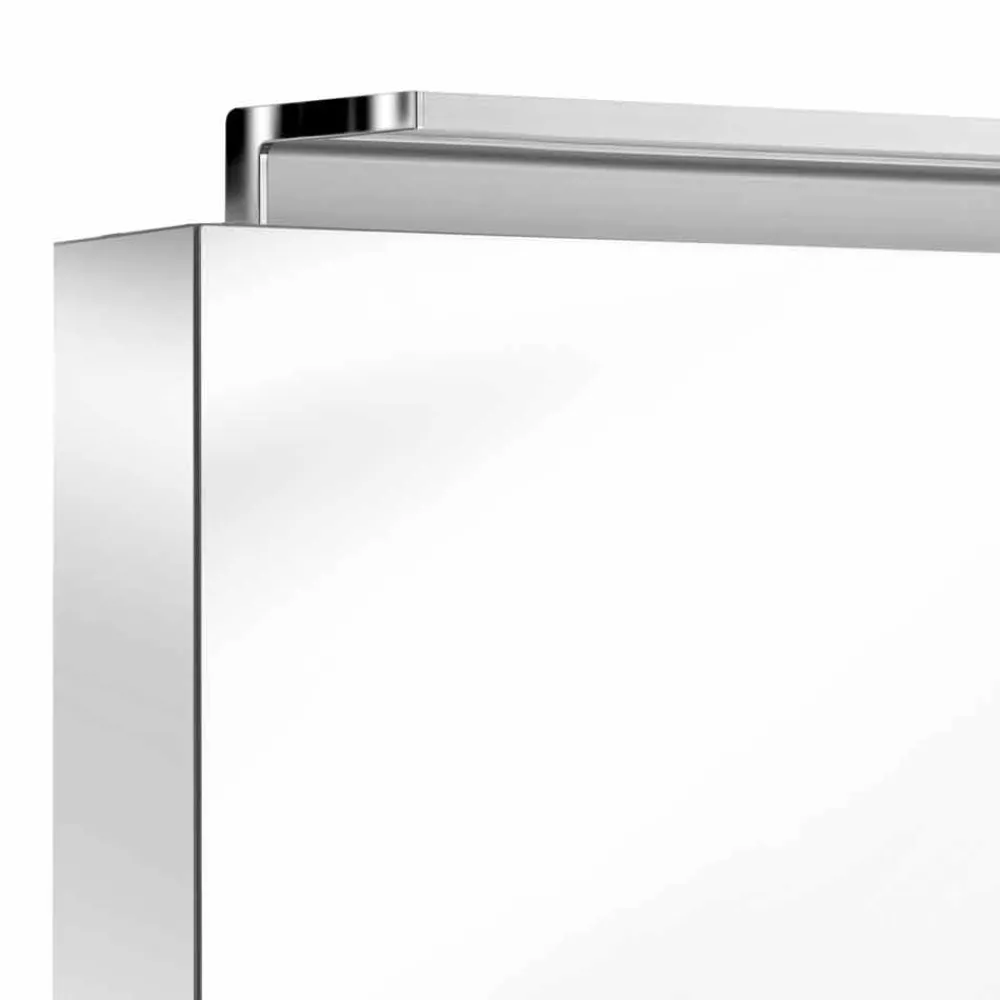 Viadurini Bathroom Badspiegel-Badezimmerspiegel mit 3-türiger Schrankwand mit Innenregalen - Bramo