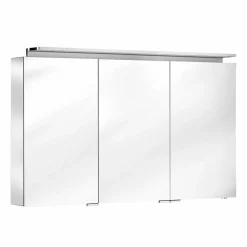 Viadurini Bathroom Badspiegel-Badezimmerspiegel mit 3-türiger Schrankwand mit Innenregalen - Bramo