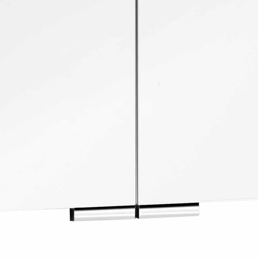 Viadurini Bathroom Badspiegel-Badezimmerspiegel mit 3-türiger Schrankwand mit Innenregalen - Bramo