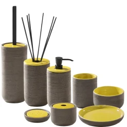 Viadurini Bathroom Badzubehör-Badezimmerzubehör aus glasiertem Ton, handgefertigt in Italien - Antonella