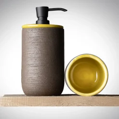 Viadurini Bathroom Badzubehör-Badezimmerzubehör aus glasiertem Ton, handgefertigt in Italien - Antonella