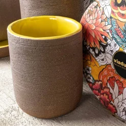 Viadurini Bathroom Badzubehör-Badezimmerzubehör aus glasiertem Ton, handgefertigt in Italien - Antonella