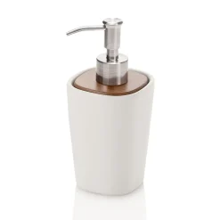 Viadurini Bathroom Badzubehör-Badezimmerzubehör aus Keramik und Nussbaumholz - Costare