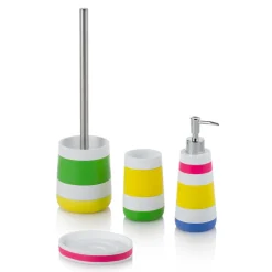 Viadurini Bathroom Badzubehör-Badezimmerzubehör aus mehrfarbigem Harz, ABS und Metall - Pink