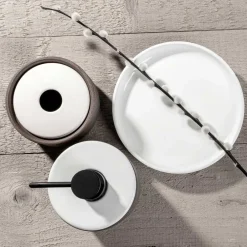 Viadurini Bathroom Badzubehör-Badezimmerzubehör aus Ton mit weißer Innenausstattung Made in Italy - Antonella