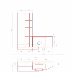 Viadurini Bathroom Badmöbel Hängend-Badezimmerzusammensetzung, moderne italienische Designfederung - Callisi10