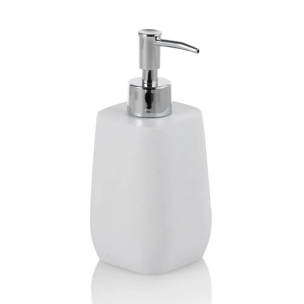 Viadurini Bathroom Badzubehör-Badzubehör Komposition aus Abs und mattweißem Metall -Smar