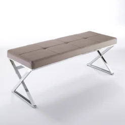 Viadurini Living Moderne Wohnzimmerbank-Bank aus Kunstleder und Metallstruktur – Argon