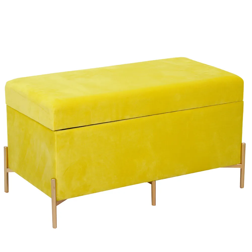 Viadurini Living Moderne Wohnzimmerbank-Bank mit Container aus Metall und Samt in verschiedenen Ausführungen - Faro