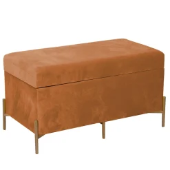 Viadurini Living Moderne Wohnzimmerbank-Bank mit Container aus Metall und Samt in verschiedenen Ausführungen - Faro