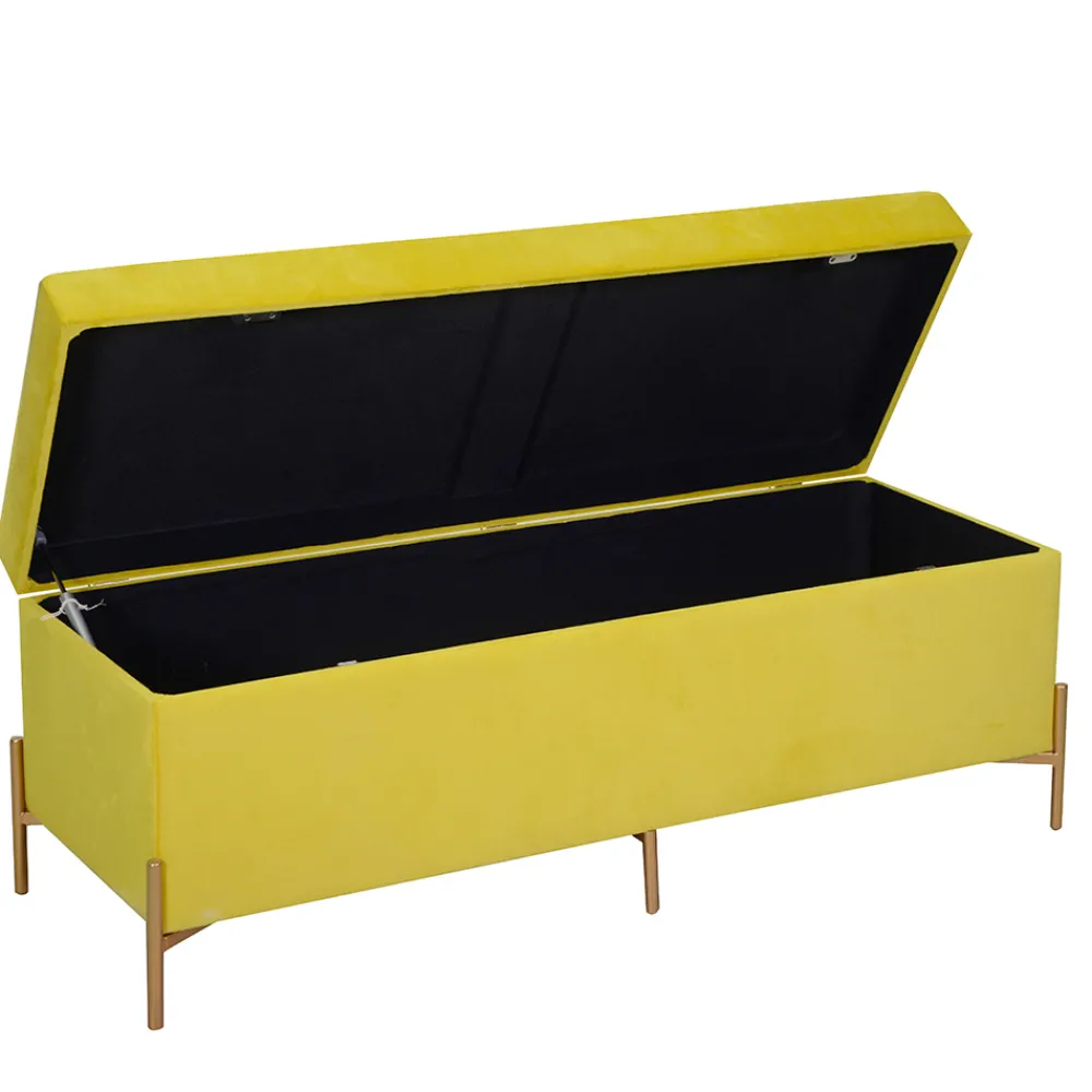 Viadurini Living Moderne Wohnzimmerbank-Bank mit Container aus Metall und Samt in verschiedenen Ausführungen - Faro