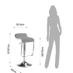 Viadurini Living Barhocker-Barhocker aus Kunstleder und Metall - Berchelio