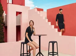 Vondom Outdoor Hocker-Barhocker Brooklyn von aus Polypropylen mit Glasfaser, 4 Stück